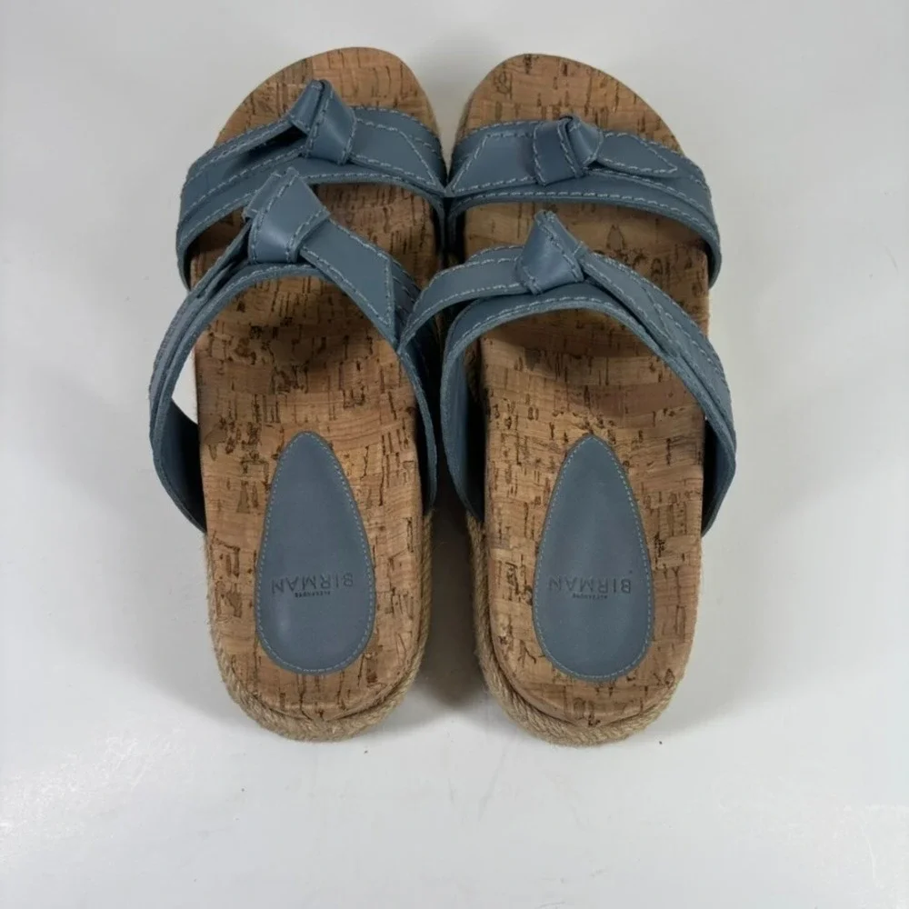 Alexandre Birman Clarita Women's 8.5 Blue Double-Knot Flatform Espadrille Sandal